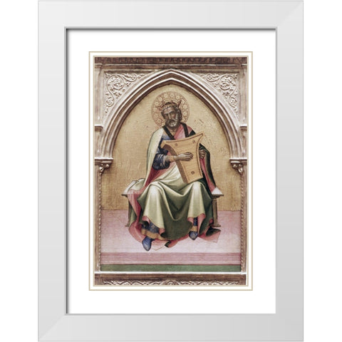David White Modern Wood Framed Art Print with Double Matting by Monaco, Lorenzo