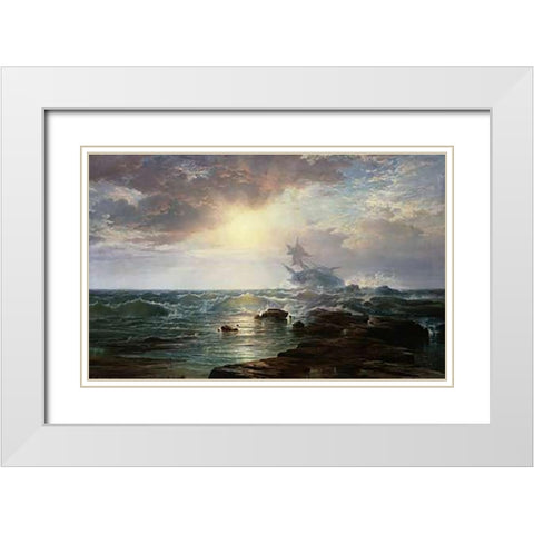 The Calm after the Storm White Modern Wood Framed Art Print with Double Matting by Moran, Edward