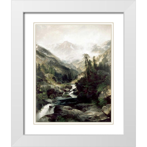 Mountain of The Holy Cross, Colorado White Modern Wood Framed Art Print with Double Matting by Moran, Thomas