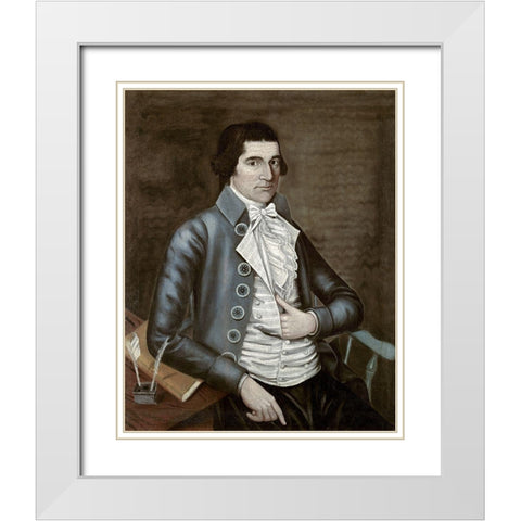 Job Perit White Modern Wood Framed Art Print with Double Matting by Moulthrop, Reuben