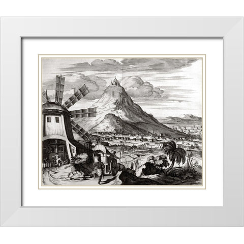 Potosi White Modern Wood Framed Art Print with Double Matting by Ogilby, John