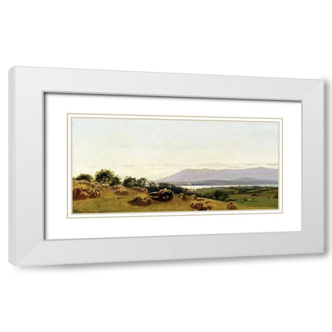 Harvesting White Modern Wood Framed Art Print with Double Matting by Parton, Ernest