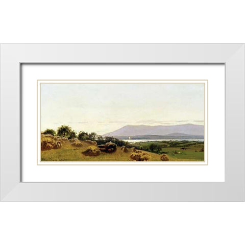 Harvesting White Modern Wood Framed Art Print with Double Matting by Parton, Ernest