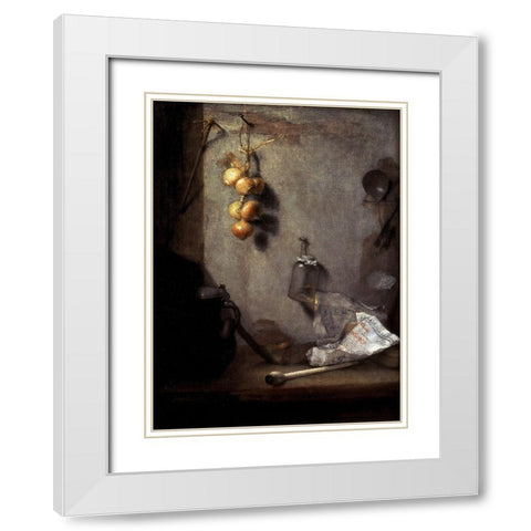 Still Life White Modern Wood Framed Art Print with Double Matting by Paudiss, Christoph