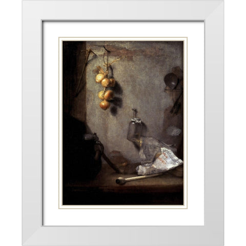Still Life White Modern Wood Framed Art Print with Double Matting by Paudiss, Christoph