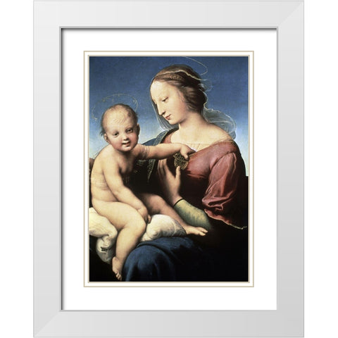 Niccolini-Cowper Madonna White Modern Wood Framed Art Print with Double Matting by Raphael