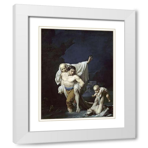 The Flood White Modern Wood Framed Art Print with Double Matting by Regnault, Alexandre Georges H.