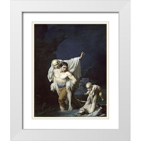 The Flood White Modern Wood Framed Art Print with Double Matting by Regnault, Alexandre Georges H.