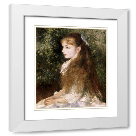 Irene Cahen DAnvers White Modern Wood Framed Art Print with Double Matting by Renoir, Pierre-Auguste