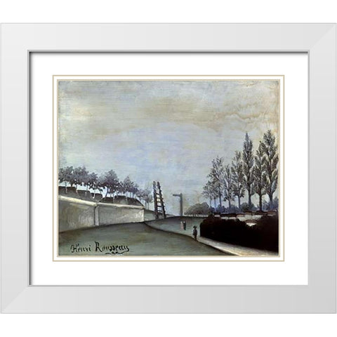 Fortification: Porte De Vanves, Paris White Modern Wood Framed Art Print with Double Matting by Rousseau, Henri