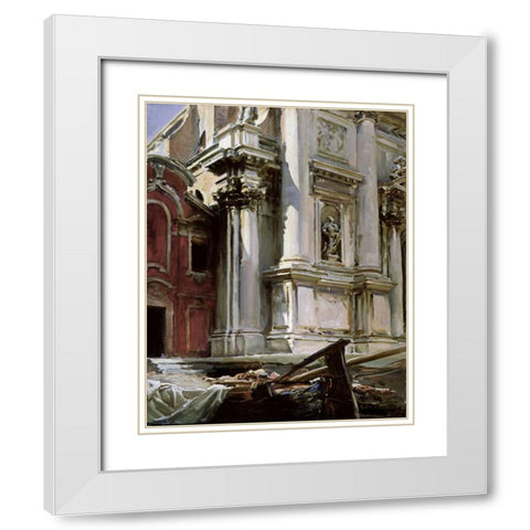 Church of San Stae, Venice White Modern Wood Framed Art Print with Double Matting by Sargent, John Singer