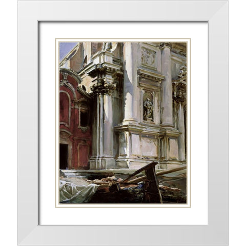 Church of San Stae, Venice White Modern Wood Framed Art Print with Double Matting by Sargent, John Singer