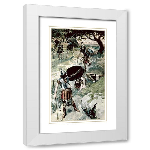 Abner and Asahel White Modern Wood Framed Art Print with Double Matting by Tissot, James