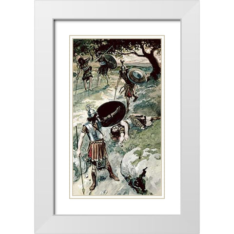 Abner and Asahel White Modern Wood Framed Art Print with Double Matting by Tissot, James