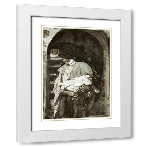 Anna White Modern Wood Framed Art Print with Double Matting by Tissot, James