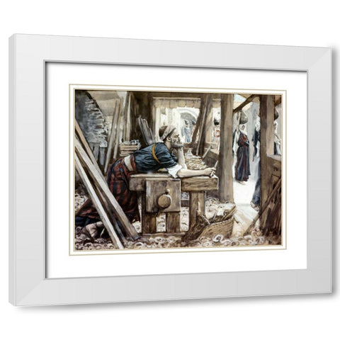 Anxiety of Joseph White Modern Wood Framed Art Print with Double Matting by Tissot, James Jacques