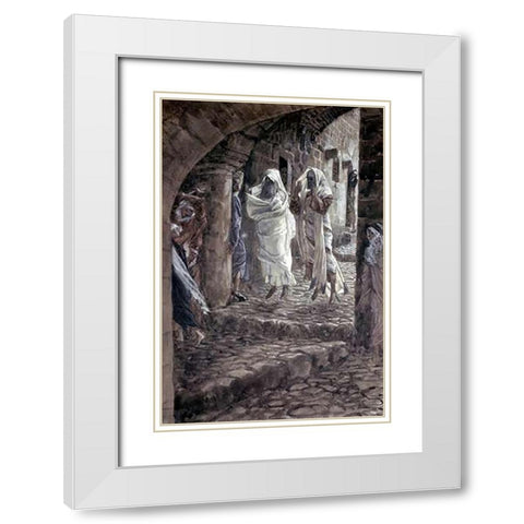 Apparition of The Dead In Jerusalem White Modern Wood Framed Art Print with Double Matting by Tissot, James