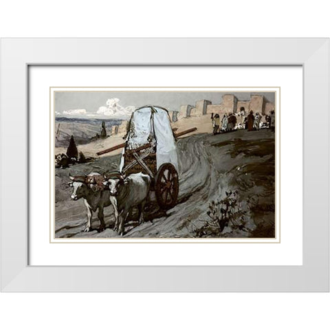 Ark Sent Away White Modern Wood Framed Art Print with Double Matting by Tissot, James
