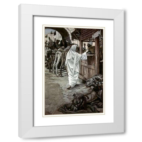 Calling of Matthew White Modern Wood Framed Art Print with Double Matting by Tissot, James