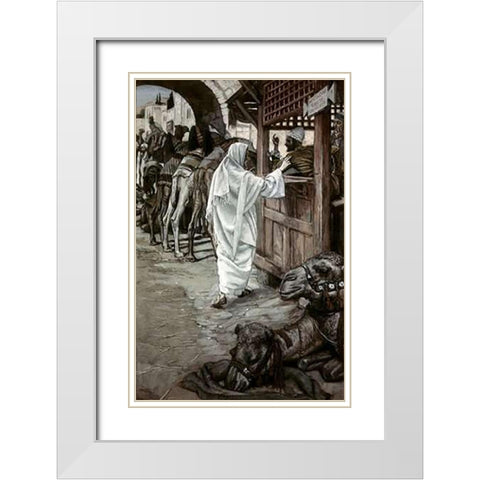 Calling of Matthew White Modern Wood Framed Art Print with Double Matting by Tissot, James