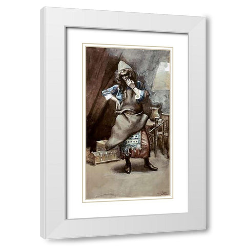 Goldsmith White Modern Wood Framed Art Print with Double Matting by Tissot, James