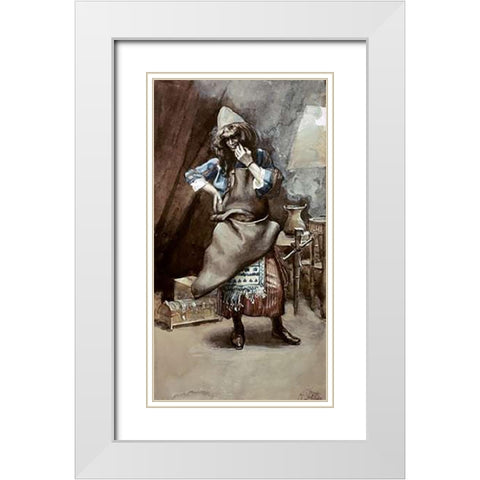 Goldsmith White Modern Wood Framed Art Print with Double Matting by Tissot, James