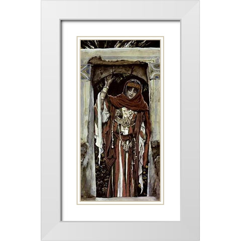 Mary Magdalene Before Her Conversion White Modern Wood Framed Art Print with Double Matting by Tissot, James
