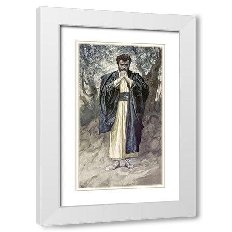 Matthew White Modern Wood Framed Art Print with Double Matting by Tissot, James