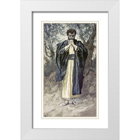 Matthew White Modern Wood Framed Art Print with Double Matting by Tissot, James