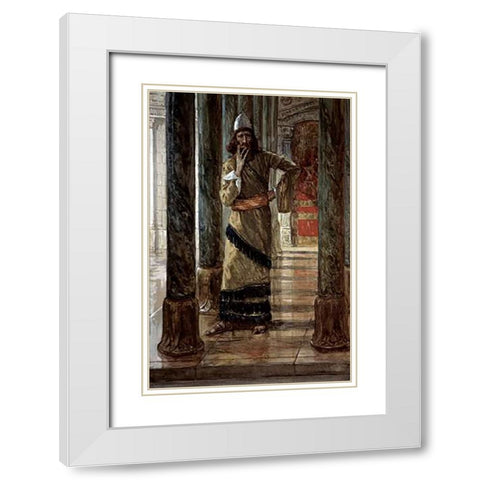 Mordecai White Modern Wood Framed Art Print with Double Matting by Tissot, James