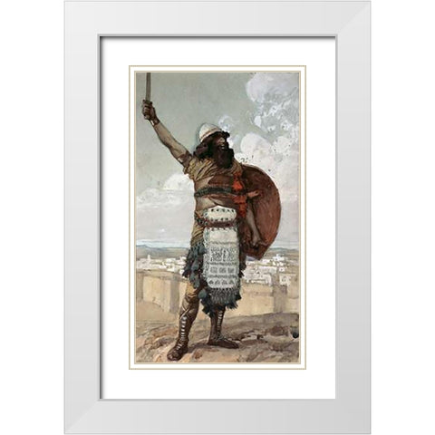 Othniel White Modern Wood Framed Art Print with Double Matting by Tissot, James