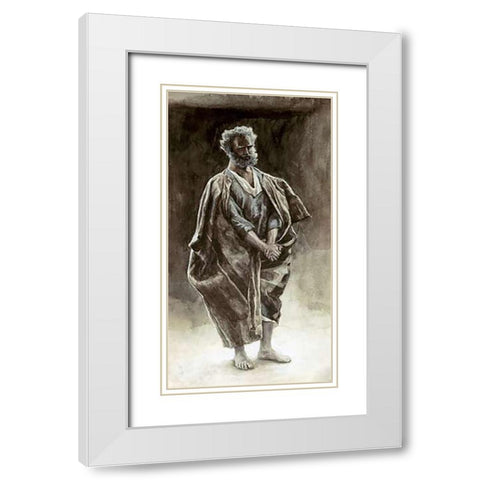 Peter White Modern Wood Framed Art Print with Double Matting by Tissot, James