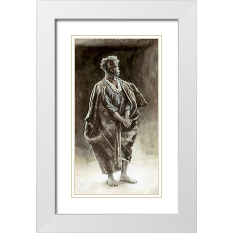 Peter White Modern Wood Framed Art Print with Double Matting by Tissot, James