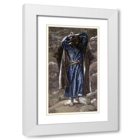 Philip White Modern Wood Framed Art Print with Double Matting by Tissot, James