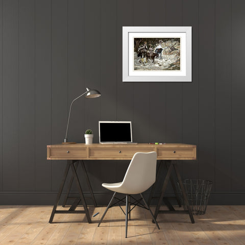 Return From Egypt White Modern Wood Framed Art Print with Double Matting by Tissot, James