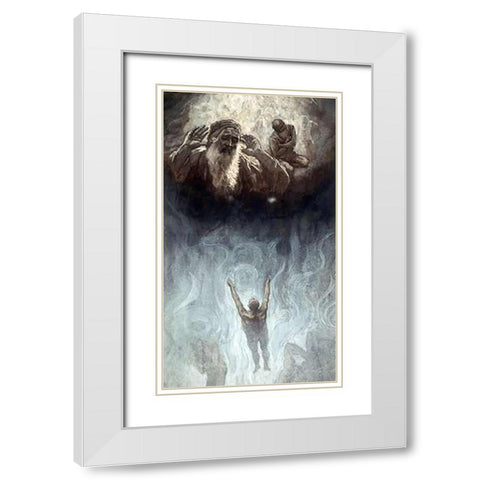 Rich Man In Hell White Modern Wood Framed Art Print with Double Matting by Tissot, James