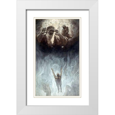 Rich Man In Hell White Modern Wood Framed Art Print with Double Matting by Tissot, James