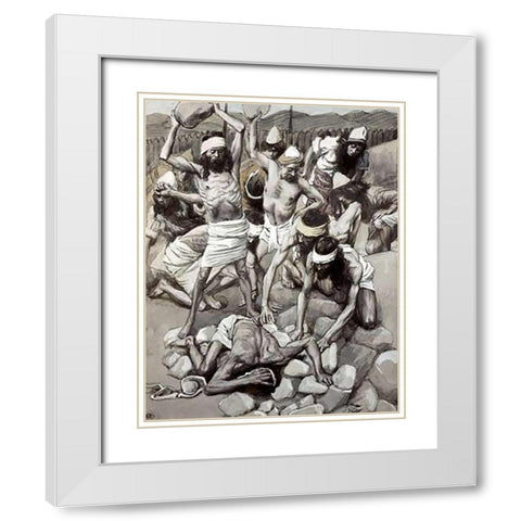 Sabbath Breaker Stoned White Modern Wood Framed Art Print with Double Matting by Tissot, James