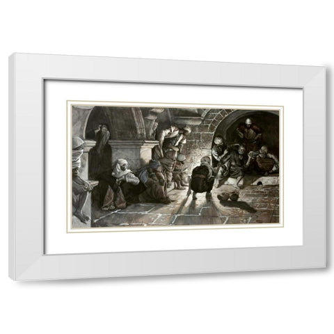 Second Denial of Peter White Modern Wood Framed Art Print with Double Matting by Tissot, James Jacques