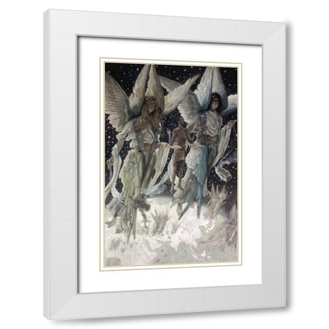 Soul of the Penitent Thief in Paradise White Modern Wood Framed Art Print with Double Matting by Tissot, James Jacques