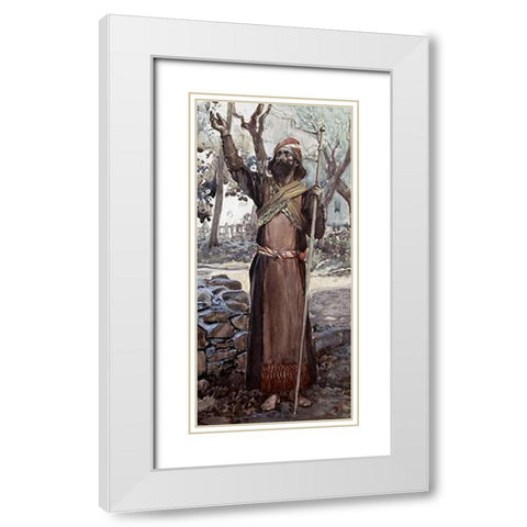 Zechariah White Modern Wood Framed Art Print with Double Matting by Tissot, James