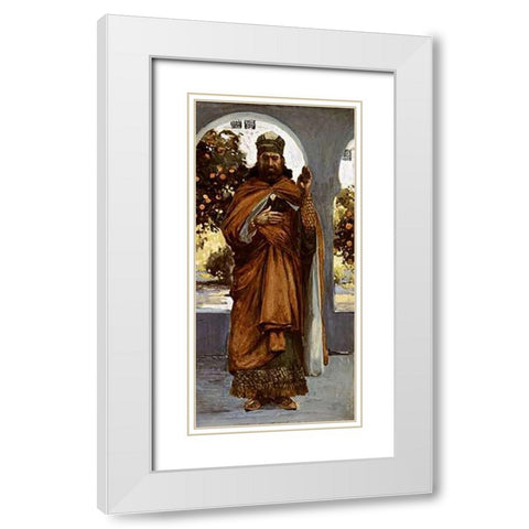 Zephaniah White Modern Wood Framed Art Print with Double Matting by Tissot, James