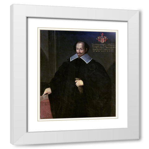 Doctorate of The University White Modern Wood Framed Art Print with Double Matting by Unknown