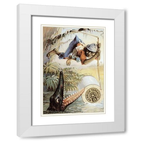 Fooled Dis Time, Cully, Dis Cotton AinT Gwine To Break-Merrick Thread Company White Modern Wood Framed Art Print with Double Matting by Unknown
