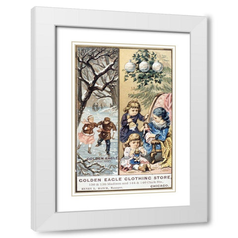 Golden Eagle Clothing Store White Modern Wood Framed Art Print with Double Matting by Unknown