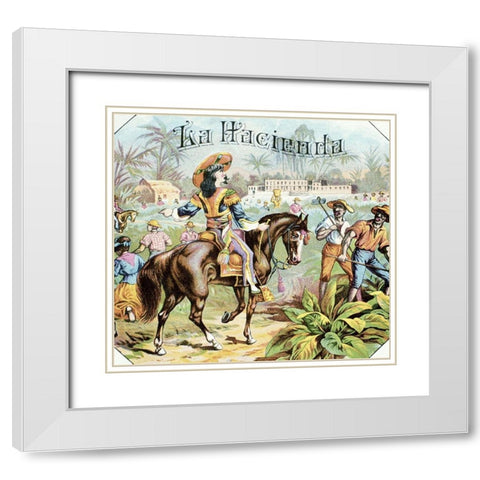 La Hacienda White Modern Wood Framed Art Print with Double Matting by Unknown