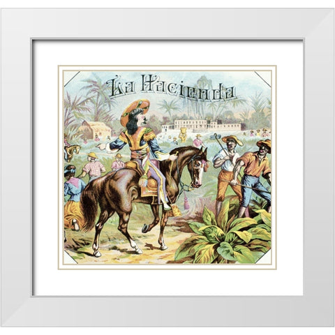 La Hacienda White Modern Wood Framed Art Print with Double Matting by Unknown