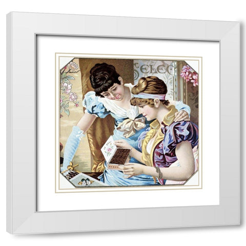 La Rosa White Modern Wood Framed Art Print with Double Matting by Unknown