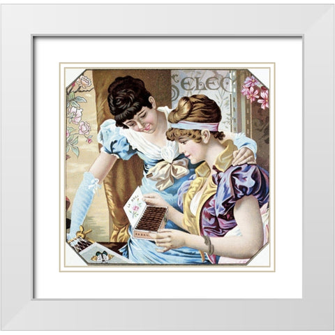 La Rosa White Modern Wood Framed Art Print with Double Matting by Unknown