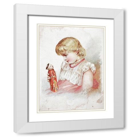 Mclaughlins Coffee White Modern Wood Framed Art Print with Double Matting by Unknown